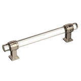 Glacio 5-1/16 In (128 Mm) Center-To-Center Clear/Polished Nickel Cabinet Pull