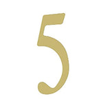 2 Inch Brass Self Adhesive Address Number. Number: 5