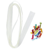 Patterns By Annie Yard Zipper, White with Multicolored Pulls