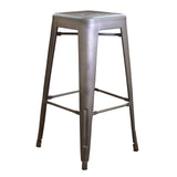 Loft Gun Metal 30 Inch Metal Bar Stool - 3 Piece