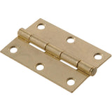 Hillman 852586 2 in. Light Narrow Hinge with Removable Pin Brass Plated