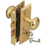 KabaIlco PA0011XXXX Bit Key Mortise Inside Lock Set Satin Brass