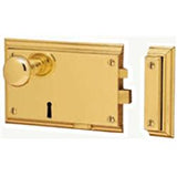 KabaIlco 5910451 Horizontal Rim Lock Set Satin Brass