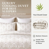 Bamboo Duvet Cover – 100% Viscose from Bamboo - Champagne Damask