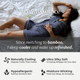 Cooling Bamboo Duvet Cover Set - 100% Viscose from Bamboo - 3pc - White
