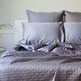 Bamboo Quilted Sham - 100% Viscose from Bamboo - 1pc - Euro - Platinum