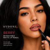 SYDONI RETRACTABLE MATTE LIP PENCIL with SHEA BUTTER 9 Rich, Smudge‑Resistant Shades