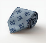 Extra Long Blue Jerusalem Cross Necktie