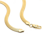 C006G B.Tiff Gold Plated Herringbone Chain Necklace/ 6mm