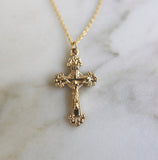 14k Gold Crucifix Necklace