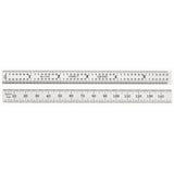 C331-150 150Mm - 5-3/4 Full-Flexible Steel Rule - Mm & Inch Graduations, 32Nds & 64Ths On One Side; Mm & 1/2Mm Rev. Edges Grad