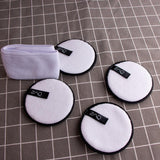 ZAQ Reusable Makeup Remover Pads 4pack with Spa facial Headband