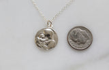 Jesus and Mary Necklace in Sterling Silver