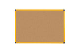 Industrial Ultrabrite Cork Bulletin Board, 36 X 48, Yellow Frame