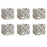 Dii Silver Square Die Cut Napkin Ring (Set Of 6)