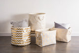 Dii Polyester Bin Dots Gold Round Large