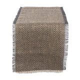 Dii Mineral Chevron Burlap Table Runner