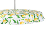 Dii Lemon Bliss Print Outdoor Tablecloth With Zipper 60 Round