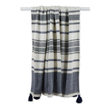 Dii Navy & Mineral 2-Tone Chevron Stripe Throw