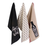 Dii Wine & Sunshine Kitchen Textiles, 18X28, Wine & Sunshine, 3 Pieces