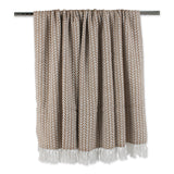 Dii Arrowhead Woven Throw, 50X60 With 3 Fringe, Stone, 1 Piece