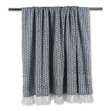 Dii Arrowhead Woven Throw, 50X60 With 3 Fringe, French Blue, 1 Piece