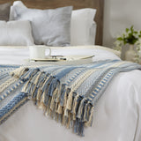 Dii Stonewash Blue Braided Stripe Throw