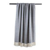 French Blue Handloom Chevron Throw