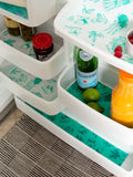 Dii Aqua Market Print Fridge Liner (Set Of 6)