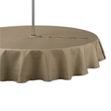 Dii Stone Tonal Lattice Print Outdoor Tablecloth With Zipper 60 Round