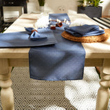 Dii French Blue Tonal Lattice Print Outdoor Placemat (Set Of 6)