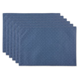 Dii French Blue Tonal Lattice Print Outdoor Placemat (Set Of 6)