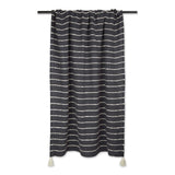Dii Mineral Gray And Off White Slub Stripe Throw