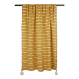 Dii Honey Gold And Off White Slub Stripe Throw
