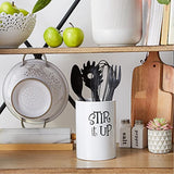 Dii White Stir It Up Ceramic Utensil Holder