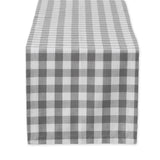 Gray/White Checkers Table Runner 14X108