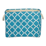 Dii Polyester Bin Lattice Storm Blue Rectangle Medium