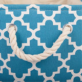 Dii Polyester Bin Lattice Storm Blue Rectangle Medium