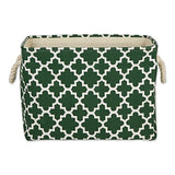 Dii Polyester Bin Lattice Hunter Green Rectangle Small