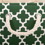 Dii Polyester Bin Lattice Hunter Green Rectangle Small