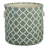 Dii Polyester Bin Lattice Artichoke Green Round Large