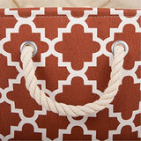 Dii Polyester Bin Lattice Cinnamon Rectangle Small