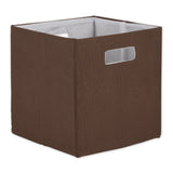 Polyester Cube Solid Bark Brown Square 13X13X13