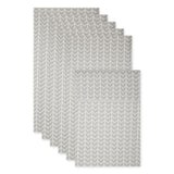 Cool Gray Herringbone Print Fridge Liner Set/6
