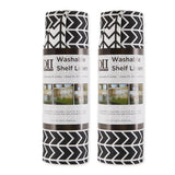 Black Herringbone Shelf Liner Set/2