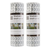 Gray Herringbone Shelf Liner Set/2