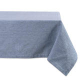 Dii Blue Solid Chambray Tablecloth