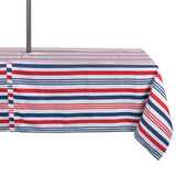 Dii Patriotic Stripe Outdoor Tablecloth With Zipper