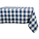 Dii Navy Buffalo Check Tablecloth