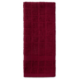 Dii Solid Wine Windowpane Terry Dishtowel (Set Of 4)